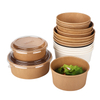 Cuencos de papel desechables para ensalada de 750 ml para catering ligero