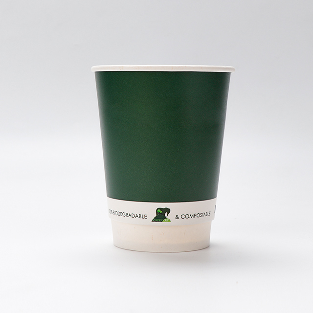 Revestimiento compostable a base de agua personalizado de 12 oz de papel de papel de doble pared 