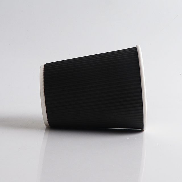 Takeaway desechable para llevar al por mayor taza de papel de café de pared ondulada de alta calidad