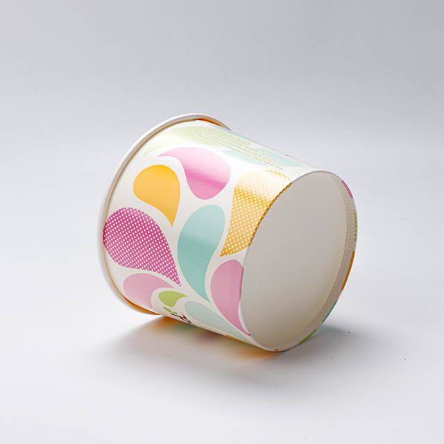 4oz-16oz Caza de helado desechable impresa personalizable Papel desechable Papel congelado Copa de yogurt congelada