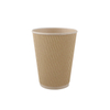 12 oz de bambú interno de Kraft Ripple Pared Paper Cup