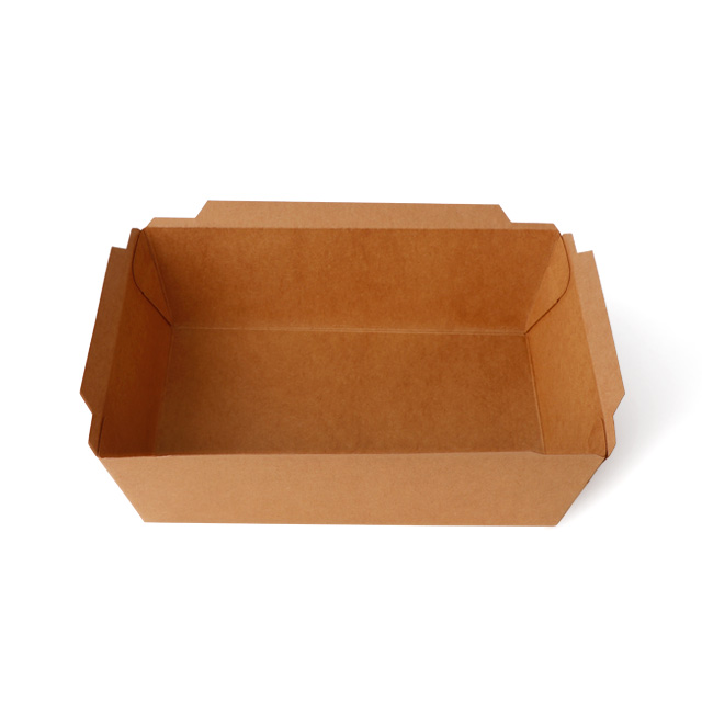 Caja de lonchera desechable Caja cuadrada de ensalada de papel kraft