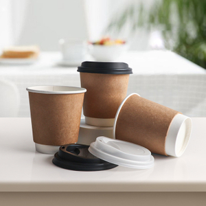 Venta caliente Copa de café compostable Caz de papel de doble pared de 8 oz 
