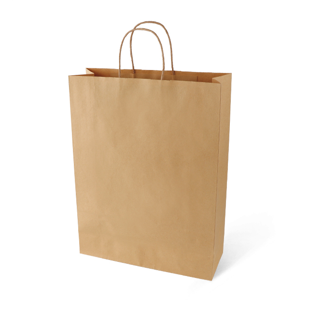 Bolso de bolsas de cuerda redonda de papel kraft bolsita de papel de comida