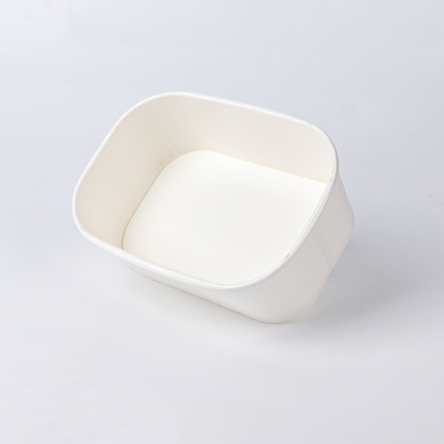 Cuenco de papel cuadrado Kraft de 650 ml