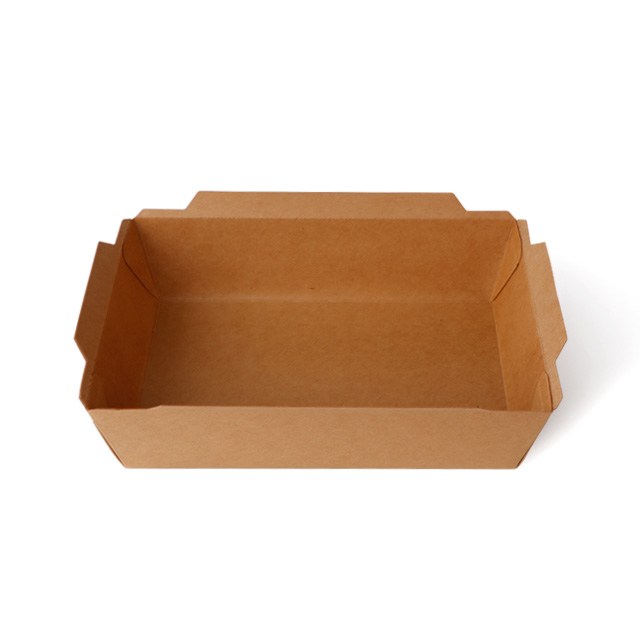 Caja de lonchera desechable Caja cuadrada de ensalada de papel kraft