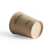 Copa de papel de bambú compostable para una pared única desechable para el logotipo para bebidas calientes