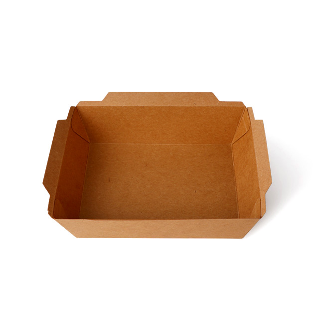 Caja de lonchera desechable Caja cuadrada de ensalada de papel kraft