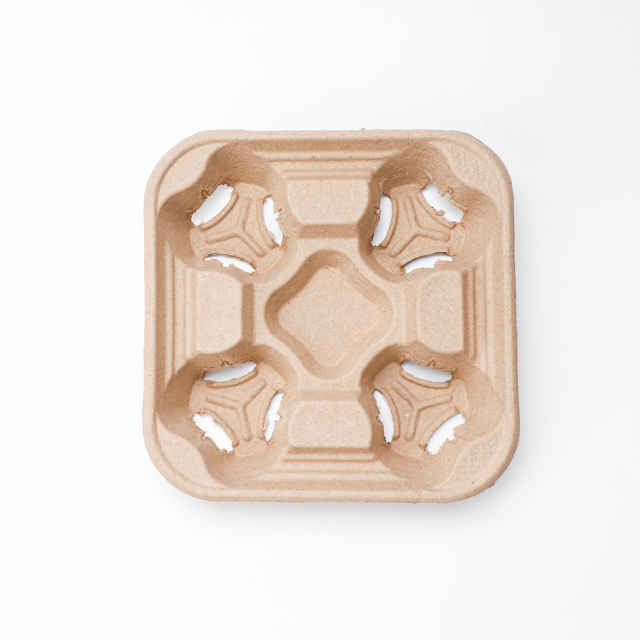 Soporte de taza de llevar desechable para bebidas frías calientes Kraft Coffee Coffee Cup Bande