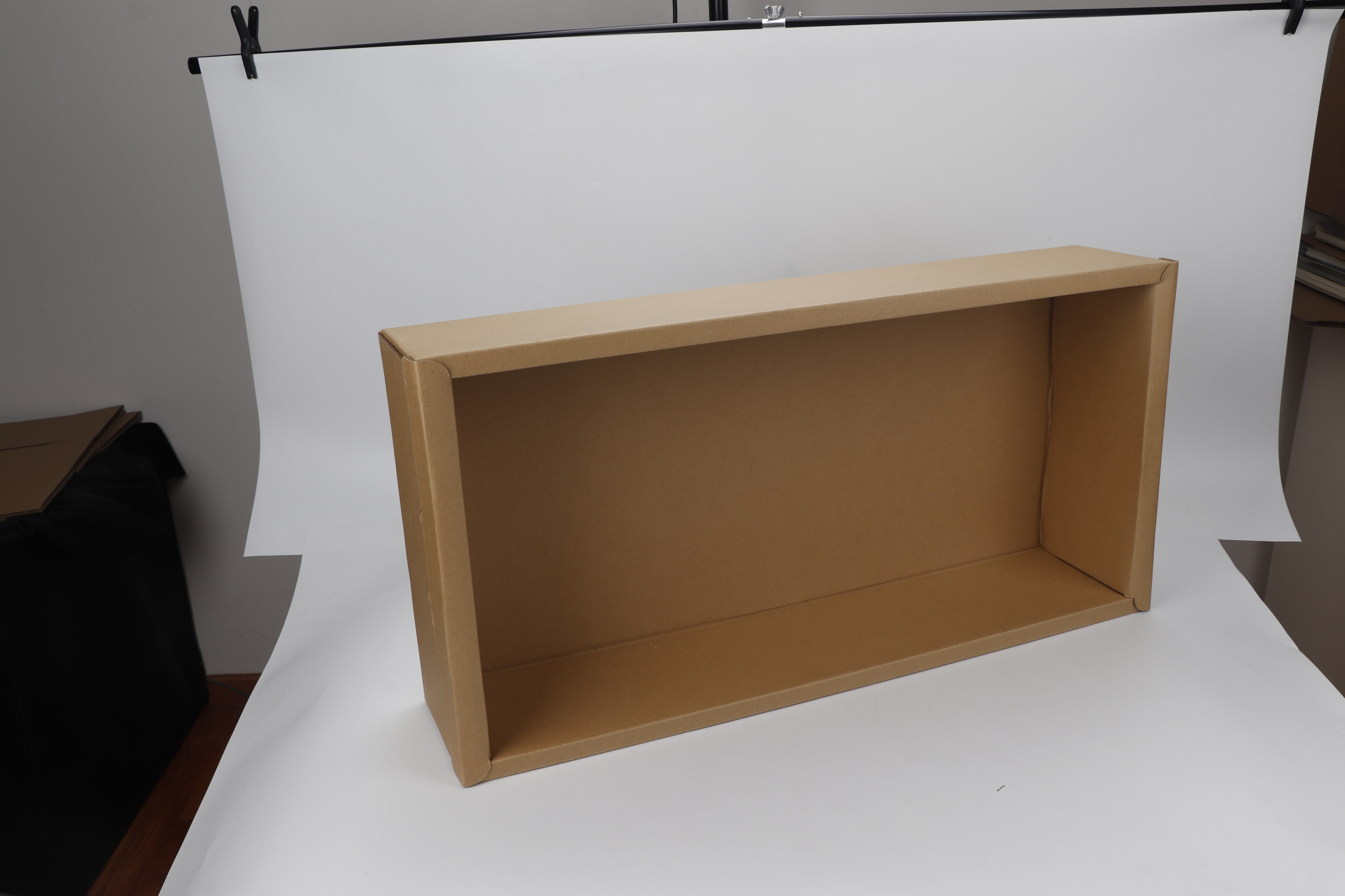 Caja de transporte de pescado de papel impermeable | Diseño corrugado marino