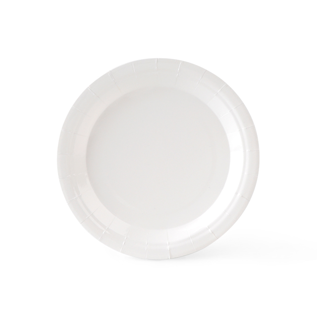 Placa blanca de pulpa biodegradable desechable