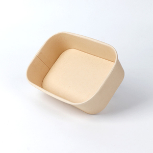 Cuencos de papel cuadrados pequeños ecológicos de 500 ml