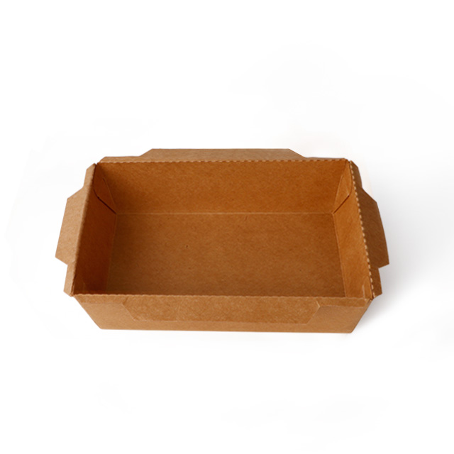 Caja de lonchera desechable Caja cuadrada de ensalada de papel kraft
