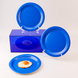 Placas de papel coloridas desechables ecológicas