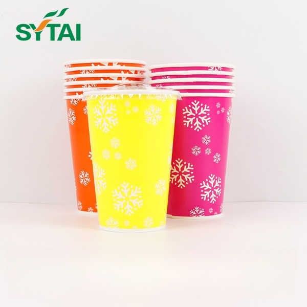 Vasos desechables de papel para bebidas frías