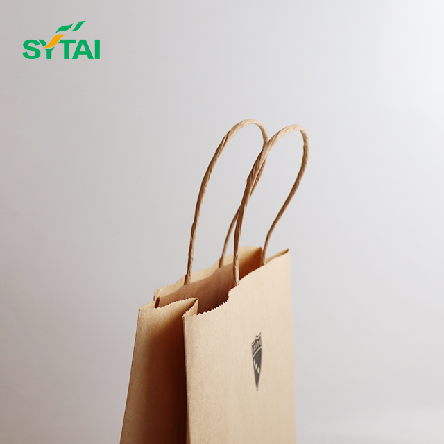 Bolsas de papel Kraft ecológicas personalizadas con asas SYTAI 