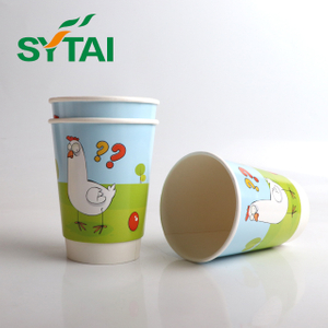 Papel para vasos de doble pared de 4 oz con tapa