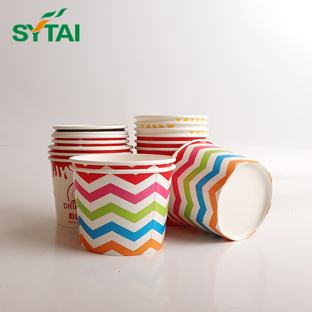 Tazas de helado de papel de 12 oz