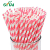 Pajitas De Papel A Rayas Rojas Y Blancas