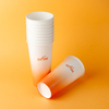 Vaso de papel desechable para refrescos fríos con tapa