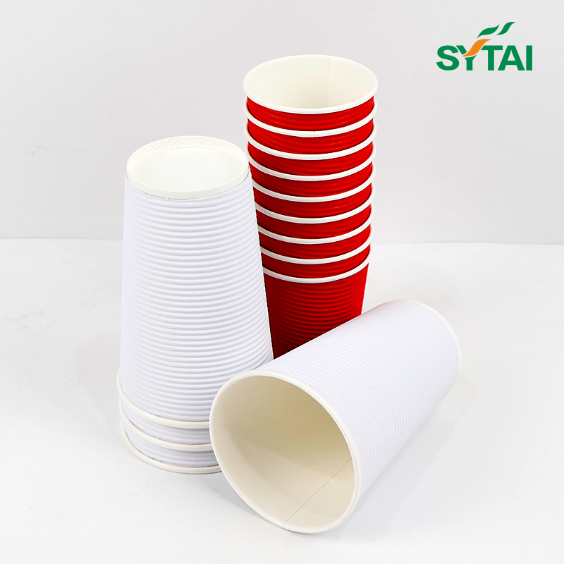 Tazas de café de papel ondulado personalizadas al por mayor