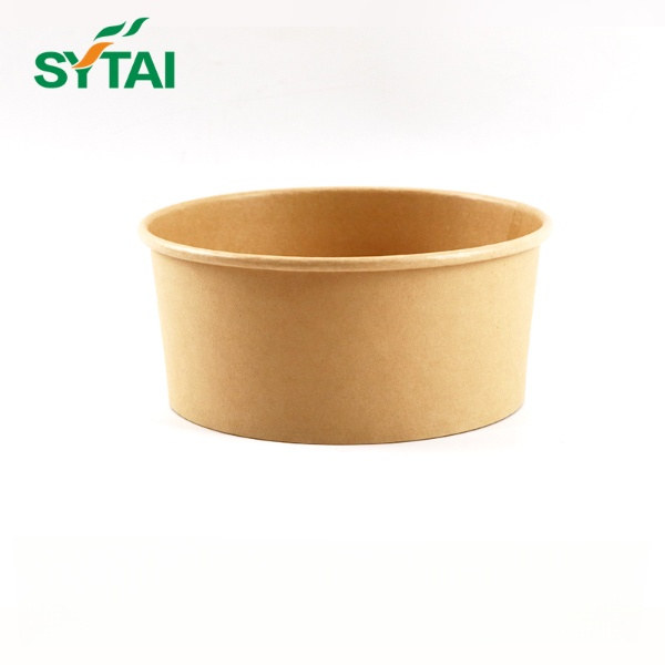 Ensaladeras de papel Kraft de 1000 ml con tapas