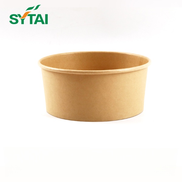 Ensaladeras de papel Kraft de 1000 ml con tapas