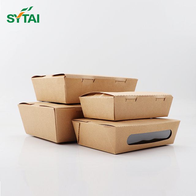 Caja para llevar plegada Kraft n.° 4