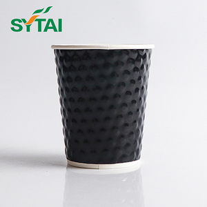 Vasos de papel de doble pared en relieve al por mayor