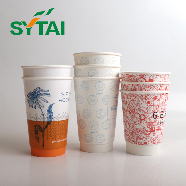 Papel para vasos de doble pared de 4 oz con tapa