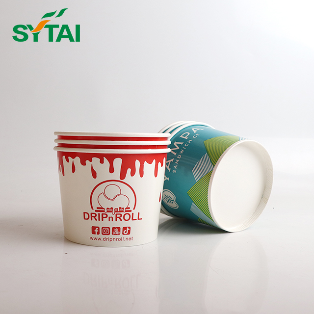 Taza desechable para helado de postre, tazas de mousse de 220ml y 5oz con tapa