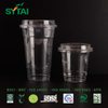 Vasos de PET transparentes con tapas tipo cúpula para bebidas frías de café helado