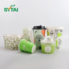 Vasos de papel para helado de 16 oz con tapas 