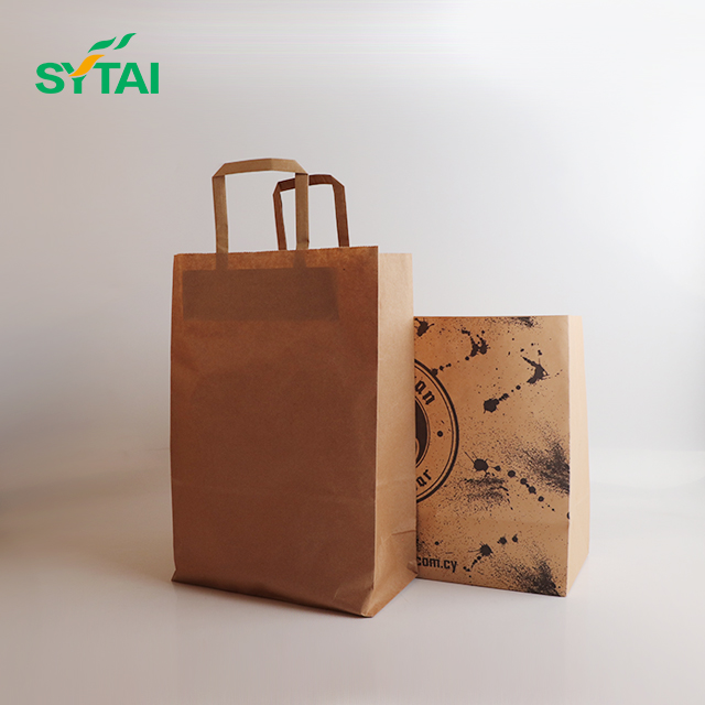 Bolsas de papel Kraft ecológicas personalizadas con asas SYTAI 