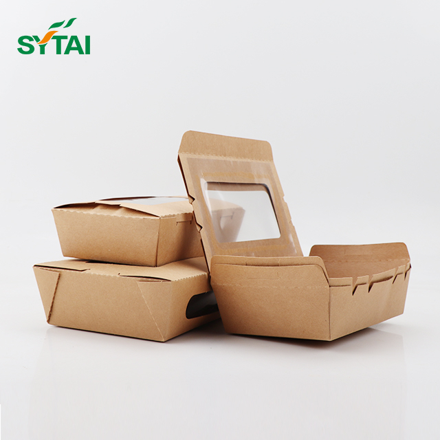 Caja para llevar plegada Kraft n.° 4