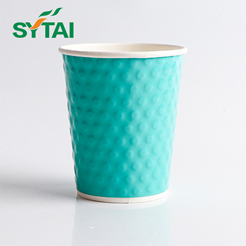 Vasos de papel de doble pared en relieve al por mayor