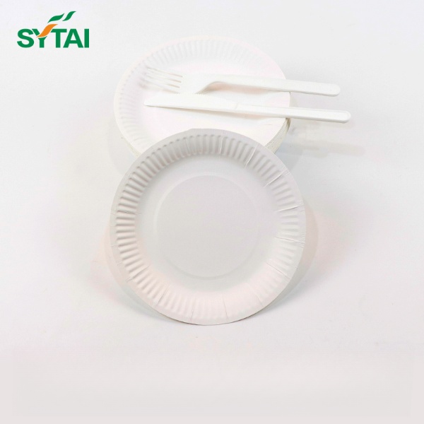 Platos de papel navideños desechables resistentes