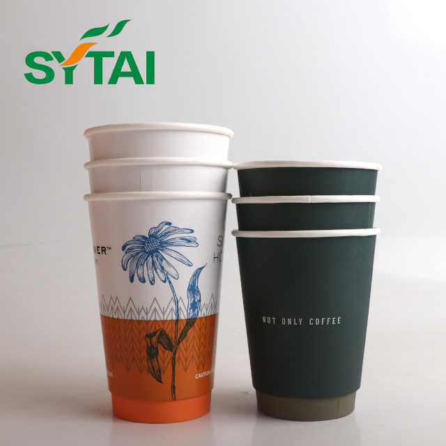 Papel para vasos de doble pared de 4 oz con tapa
