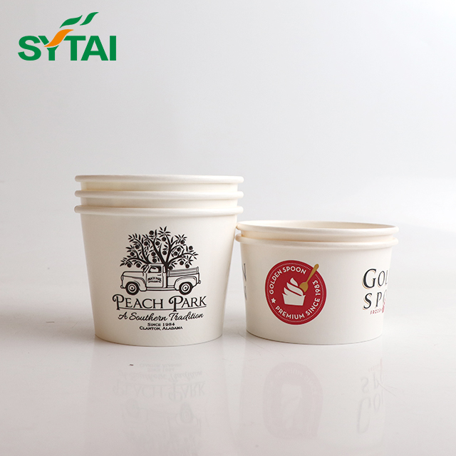 Tazas y tapas desechables para helado de 10 oz
