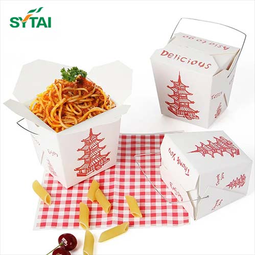Caja de Fideos de Papel Blanco 500PCS