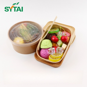 Ensaladeras de papel de 1100 ml con tapas