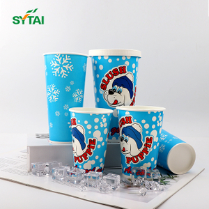 Vaso de papel frío Vasos de café helado desechables 