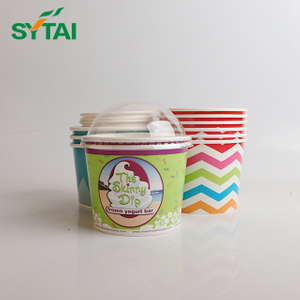 Taza desechable para helado de postre, tazas de mousse de 220ml y 5oz con tapa