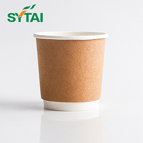 Tazas de café de papel de empapelar dobles personalizadas de 16 oz