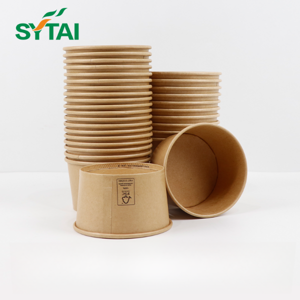 Vasos de sopa de papel con tapa 8oz