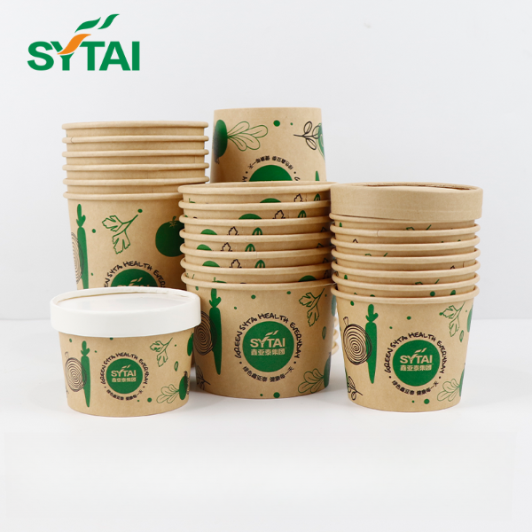 Recipientes para sopa de papel de 32 oz con tapas