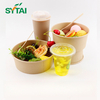 Recipientes para ensalada desechables con tapas