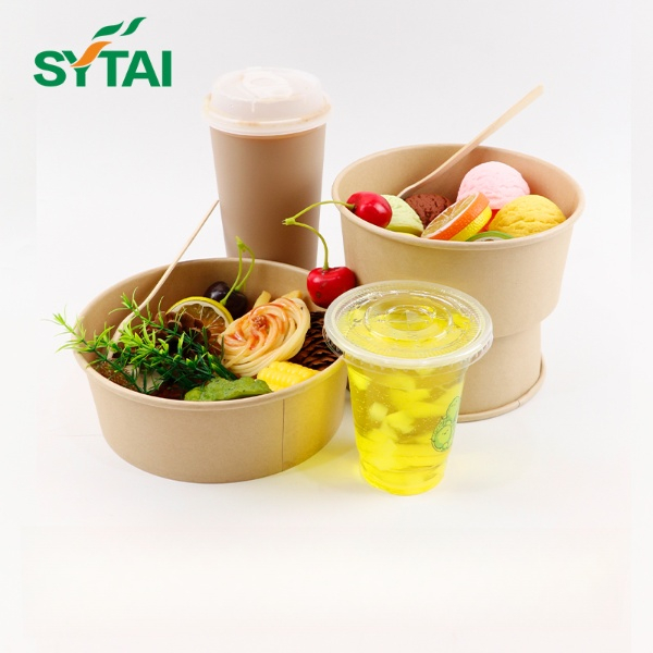 Recipientes para ensalada desechables con tapas