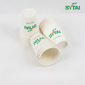 Taza de papel gofrada blanca de 22 oz al por mayor