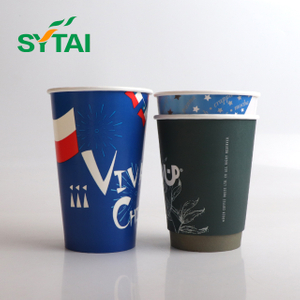 Vasos de papel de pared simple de 8 oz y 90 mm de diámetro con tapas